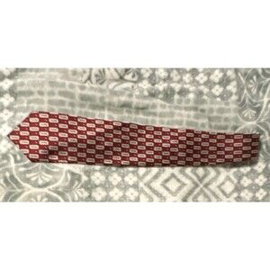 Jos. A. Bank Men's Silk Geometric Tie Classic Red pattern